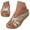 Gold, variant on Women's Summer Wedg𝖾 Sandals - Comfort Slip-Ons Flower Platform Sandals with Arch-Support Dressy Casual Wide Width Beach Boho Shoes