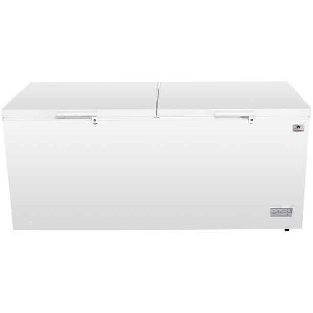 White-Westinghouse Congelador Horizontal 25 Pies 708 Litros Control Dual de Temperatura Luz Interior Cerradura con Llave Alta Capacidad Modelo WWCCF25708LHWDD