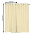 thumbnail image 3 of Efavormart Pack of 2 52"x108" Ivory Faux Linen Curtains, Semi Sheer Curtain Panels with Chrome Grommet for Living Room Home Decor Window Privacy Linen Textured Drapes, 3 of 5