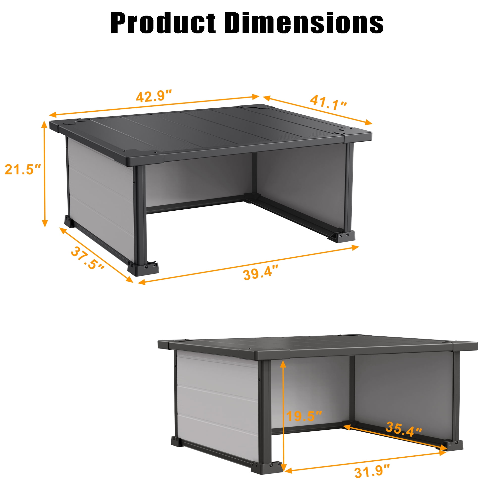 GDLF Robot Lawn Mower Garage, Weatherproof Shelter for Robotic Mower Charging Station, Durable PP Panel for Outdoor Use