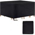 thumbnail image 1 of Funda para muebles de jardín, tela Oxford 600D, protección para todo tipo de clima, para juegos de mesa y sofá con cierre de cuerda y hebilla (125 x 125 x 74 cm) Rojo Verde MX-0133104FYD, 1 of 4