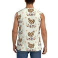 thumbnail image 4 of Lsque Flower Chicken Print Men's Cotton Blend Sleeveless Muscle Shirts (S-3XL)- Moisture Wicking, Odor Protection, UPF 30+,Large, 4 of 8