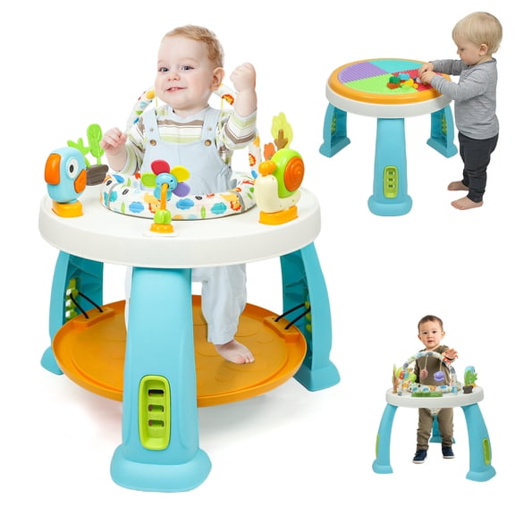 Wdmiya Baby Activity Center, 5-in-1 Bouncer Activity Center & Building Block Table, Exersaucer for baby, Jumper & Standing Toddler Table, Interactive Play Center, For Ages 6 Months Girls and Boys