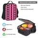 thumbnail image 5 of Disketp pink and black argyle Mochila Estampada de Gran Capacidad con Lonchera y Estuche, Set de 3 Piezas para Estudiantes, 5 of 7