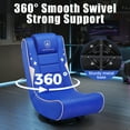 thumbnail image 5 of GTPLAYER Swivel Floor Gaming Chairs with Foldable Backrest for Teens,  Blue, 5 of 8