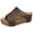 Coffee, variant on Clearence Women’s Wide Width Wedge Heel Slippers Thick Non-Slip Sole Fish Mouth Design Breathable House Sandals Cushioned Arch Support Casual Outdoor Shoes