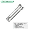 thumbnail image 2 of Uxcell 6-Pack Single Hole Clevis Pins, M10 x 45mm 304 Stainless Steel Flat Head Clevis Pins, 2 of 6