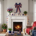 thumbnail image 6 of Yhmxh Large Patriotic Star Ribbons Bow for Wreath, Red White Buffalo Plaid Fabric Ribbons Set American Flag Ribbon Bow for Front Door, Fourth of July 250th Anniversary Decoration for Indoor Outdoor, 6 of 6
