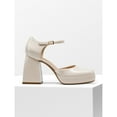 thumbnail image 2 of Women’s Mary Jane Platform Chunky Heel Pumps With Ankle Strap, 2 of 5