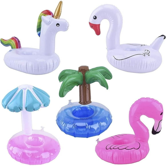 Inflatable Drink Holders, 5 Packs Floats Cup Holders Floating Drink Holder For Pool Drink Floats Inflatable Cup Coasters Inflatable Cup Coasters Drink
