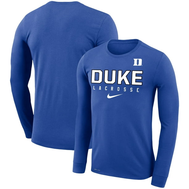 Duke Blue Devils Nike Lacrosse Legend Performance Long Sleeve T-Shirt ...