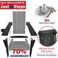 thumbnail image 3 of Winsoon All Weather HIPS Adirondack Chair with Cup Holder, Outdoor Patio Chair, Black Finish, 3 of 7