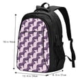 thumbnail image 5 of Wukai Leopard Print Travel Laptop Backpack: Business Water-Resistant Bag with USB Charging Port, Ideal College Backpack for Men & Women, 5 of 6