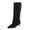 Black Boots, variant on hopeusnice Pointed Toe Knee High Boots Women Suede Dress Boots for Evening Events Black 36