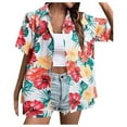thumbnail image 1 of Chemises pour Femmes - Chemise Décontractée d'Été à Manches Courtes Imprimée pour la Plage, pour un Style Quotidien, 1 of 2