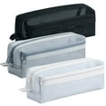 thumbnail image 4 of Large Capacity Pencil Case 2 Compartment Travel Pencil Organiser Bag Light Weight See Through Pencil Pouches for Student, 4 of 9