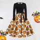 thumbnail image 1 of Vestidos Casuales Para Mujer, Vestido Camisero Con Estampado de Halloween | Estilo Retro de Manga Larga Para La Moda de Otoño de Mujer, 1 of 3