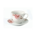 thumbnail image 2 of Lorren Home Trends Floral 8 Piece 8oz Tea or Coffee Cup and Saucer Set, Service, 2 of 7