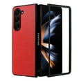 thumbnail image 6 of Case for Samsung Galaxy Z Fold 7 5G, Classic PU Leather Back Cover Drop Protective Shell Slim Fit Shockproof Phone Case Cover for Samsung Galaxy Z Fold 7 - Red, 6 of 8