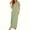 Green women's maxi dress summer a1, variant on Women's Casual Maxi Dresses Round Neck Short Sleeve Solid Flowy Long Vacation Dress Lightweight Summer Beach Sundresses, Red 2XL