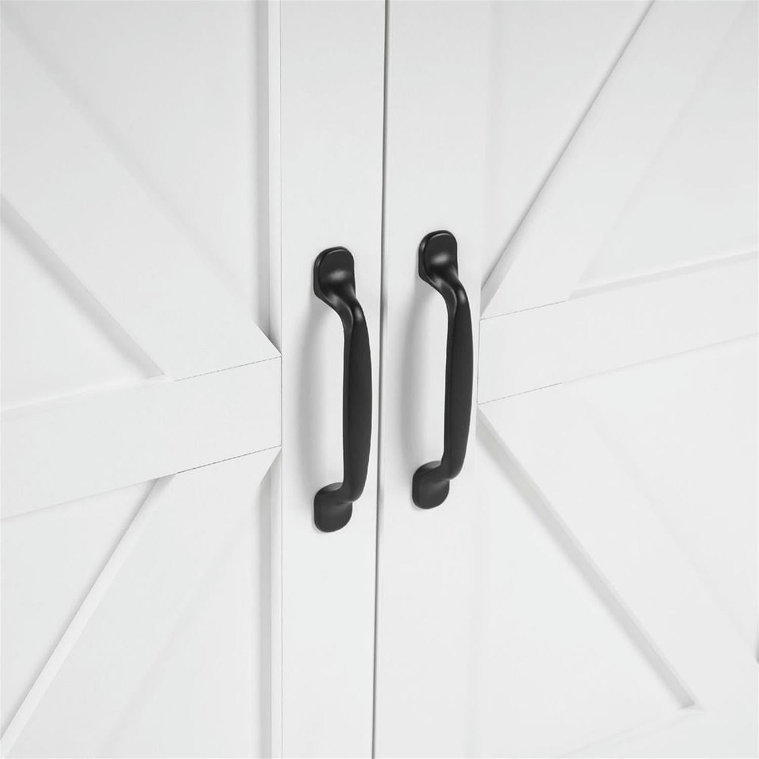 Demi Bonn Farmhouse Buffet Cabinet with Drawer and Adjustable Shelf, Storage Cabinet, Barn Door Accent Sideboard for Kitchen, Living Room, Entryway, White