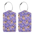 thumbnail image 3 of Fuzoiu Pugs and Flowers Print Premium Leather Luggage Tag,Travel Accessory,Luggage Tag for Suitcase Baggage Handbag Travel Bag,Name Card & Privacy Cover-2 PCS, 3 of 5