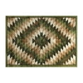 thumbnail image 2 of BizChair Area Rug Southwest Native Distressed Design 1106 Green Brown Beige (4 Feet X 5 Feet), 2 of 6