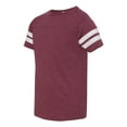 thumbnail image 2 of Youth Football Fine Jersey Tee Color Vintage Burgundy/ White Medium Size, 2 of 4