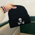 thumbnail image 6 of Eosunjian Winter Beanie Hat Men Women Knit Skull Embroidered Warm Beanie Thick Stretchy Unisex Beanie Hat for Daily Wear Outdoor Sports Black, 6 of 13