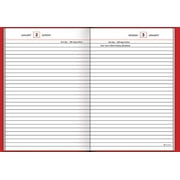 AT-A-GLANCE Standard Diary Brand Hardbound Daily Reminder Book, Red, 5-3/4 x 8-1/4, 2012