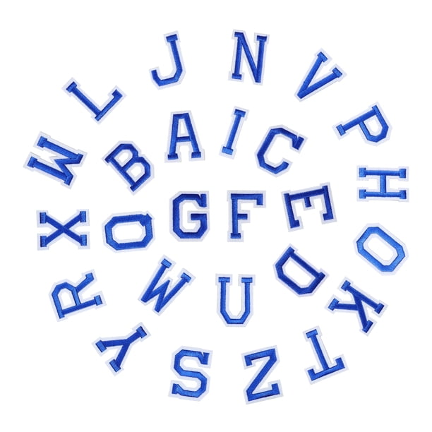 26 parches de letras para planchar para ropa, parches de letras DIY, parches bordados del alfabeto, parches de reparación