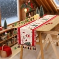 thumbnail image 6 of Anhility Christmas Table Runner with Tassels, Christmas Printed Rectangular Soft Breathable Practical Table Decor for Dining Table, Dresser, Fireplace & Holiday Celebrations (47.24x13.78in), 6 of 6