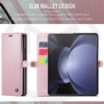 thumbnail image 2 of Wallet Case for Samsung Galaxy Z Fold5 2023,Magnetic Protect PU Leather Flip Case with Card Holder Cash Slot RFID Blocking Kickstand Shockproof Protection Case for Samsung Z Fold5 (Pink), 2 of 18