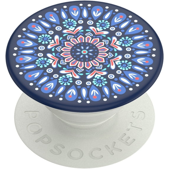 PopSockets Grip with Swappable Top for Cell Phones, PopGrip Butterfly Mandala Blue