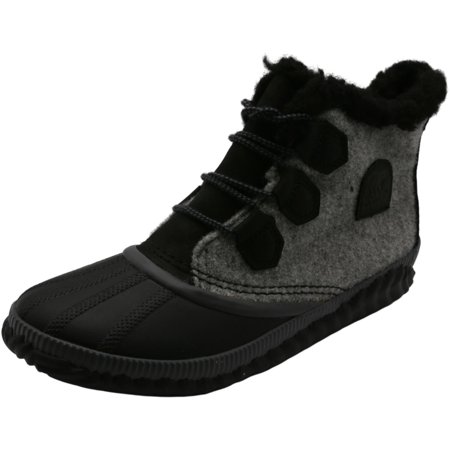 Sorel Women's Out N About Plus Black Ankle-High Leather Rain Boot - 10.5M | Walmart Canada