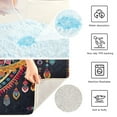 thumbnail image 4 of Toilet Rug Set Non-Slip Bathroom Rugs Soft Plush Machine Washable Contour Bath Mat Oriental Ethnic Traditional Necklace 24x20/24x16, 4 of 9