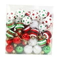 thumbnail image 2 of 50 bolas navideñas irrompibles de 1,57 pulgadas para centro de mesa, adornos decorativos surtidos para reuniones familiares y clubes., 2 of 9