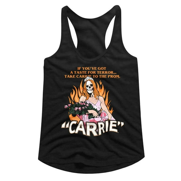Carrie Deadly Prom Black Women's Slim Fit Racerback Tank Top