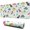White Cute Dinosaurs, variant on Long Mouse Pads for Desk,White Dinosaur Silhouette Pattern Desk Mats on Top Of Desks, Desk Mouse Pad Extra Large with 3mm Non-Slip Base and Stitched Edge for Gaming,Office,Work,Home 31.5"x11.8"