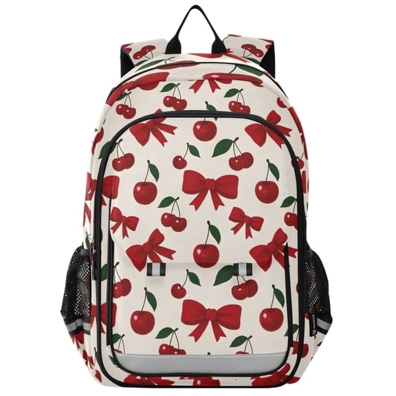 ALAZA Cherry Fruits Bow Laptop Backpack Purse Travel Bag Casual School Bookbag Rucksack for Women Men