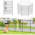 thumbnail image 1 of Garden Fence Metal Decorative Fence H x W ( Panels Total Length . ft) Dog Fence No Dig Fence Rustproof Animal Barrier Fencing for Dog Rabbits and Patio Yard, 1 of 8
