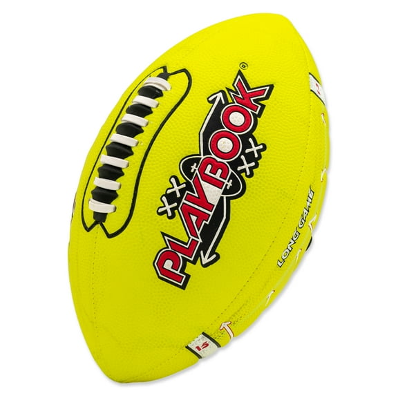 Franklin Sports Playbook Youth Junior Football with Route Diagrams Small Yellow