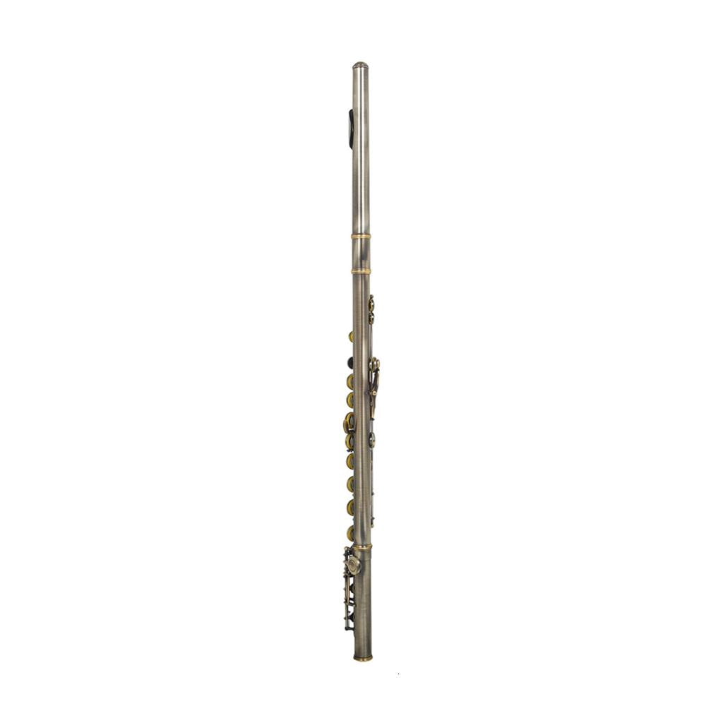 Yihuala Green Bronze 16 Hole Flute with Comfortable Cupronickel Plated Flute for Bands & Beginners