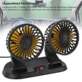 thumbnail image 4 of Ventilateur de Refroidissement Portable pour Voiture, Ventilateur USB Double Tête 2 Vitesses de Vent 360 Réglable Installation Facile pour Camions RV Berlines Bateaux Bus, 4 of 7