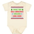 thumbnail image 3 of Inktastic I Make This Ugly Christmas Sweater Look Good Boys or Girls Baby Bodysuit, 3 of 5