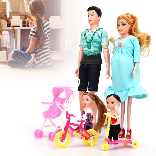 Juego de Muñecas Familiares ANGGREK Educación Articulaciones activas Regalo de Cumpleaños