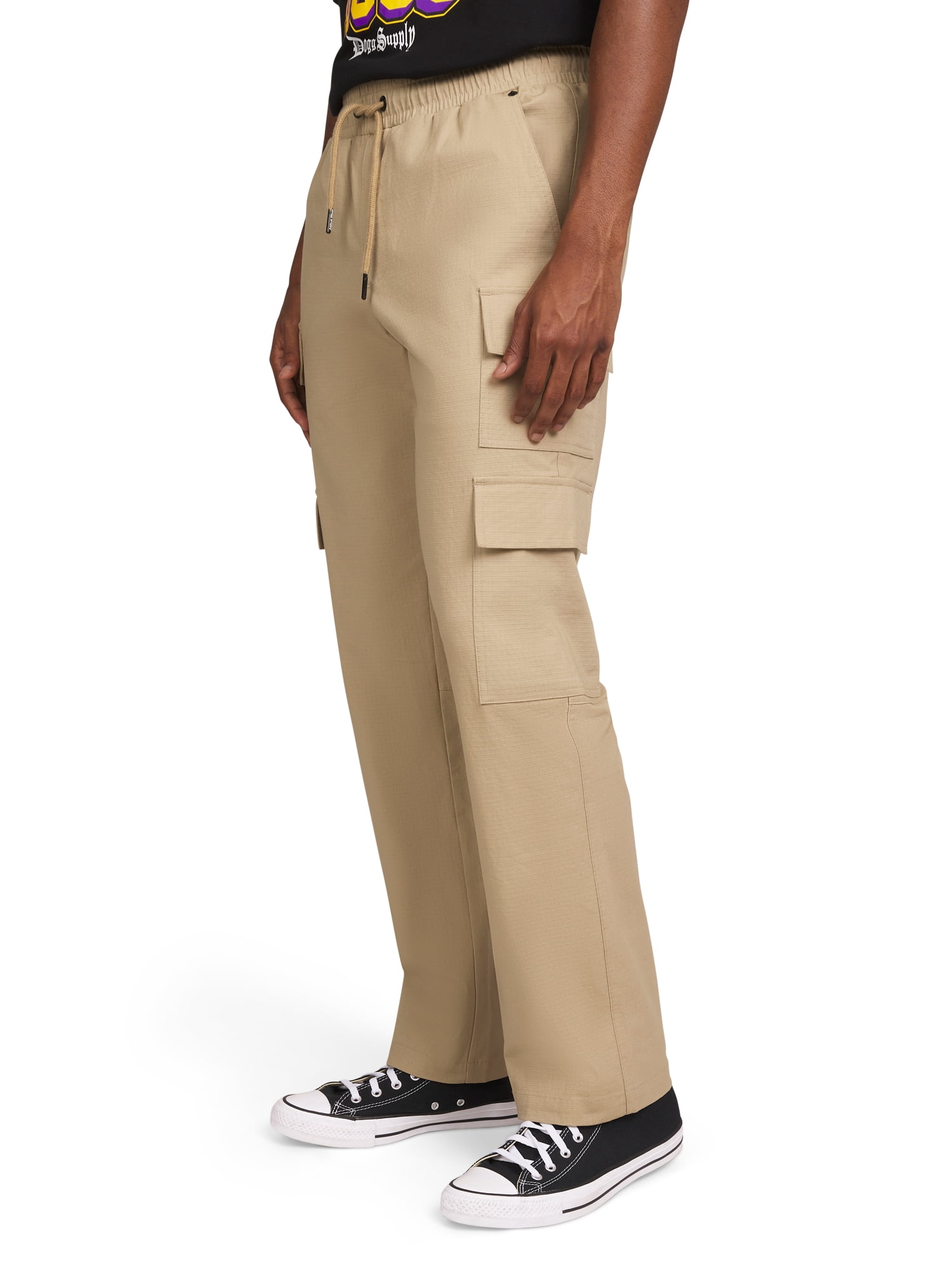 Dogg Supply by Snoop Dogg Men's and Women's Pull-On Ripstop Cargo Pants with Pockets, Sizes XS-3XL