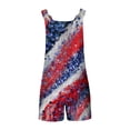 thumbnail image 5 of Virmaxy Womens USA Star Stripes 4th of July Jumpsuit Shorts Independence Day Graphic Shorts Overalls Summer Comfortable Casual Suspender Printing Shorts Pocket Jumpsuit Shorts Multicolor-U M, 5 of 5