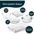 thumbnail image 3 of CozyNestFinds Basics 5 Piece Glass Baking Dish Set with 1 Lid, Stackable, Clear Versatile Casserole Dish Set, Baking Glassware Set for Food Prep, 3 of 12