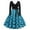 Light Blue, variant on Womens Vintage Polka Dot Dress Dressy Long Sleeve Vneck Rockabilly Dresses Summer Casual Midi Party Dresses with Drawstring Black XXL